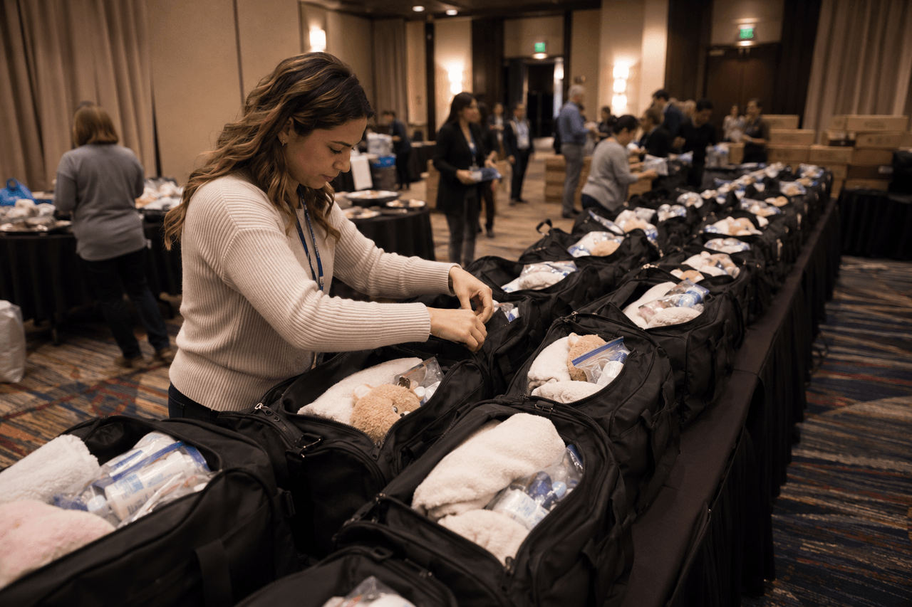 Teams completing fresh-start essentials kits